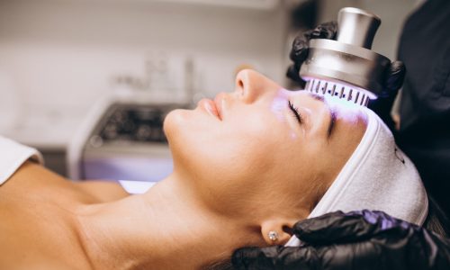 Woman making beauty procedures at a beauty salon